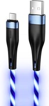 JOYROOM S-1224N3 2.4A Micro USB Intelligent Light Control Streamer Oplaadgegevenskabel, lengte: 1,2 m (blauw)