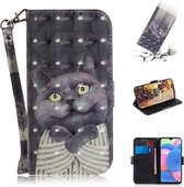 Voor Sony Xperia 20 3D Gekleurde Tekening Horizontale Flip PU Lederen Case met Houder & Kaartsleuven & Portemonnee (Embrace Cat)