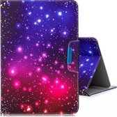 Voor 10 inch Tablet PC Universele Gekleurde Tekening Horizontale Flip PU Lederen Case met Houder & Kaartsleuven (kleurrijke Sterrenhemel)
