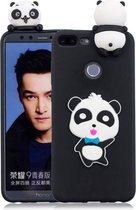 Voor Huawei Honor 9 Lite 3D Cartoon patroon schokbestendig TPU beschermhoes (Blue Bow Panda)