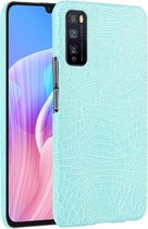 Voor Huawei Enjoy Z / Enjoy 20 Pro Schokbestendig Krokodiltextuur PC + PU-hoesje (lichtgroen)