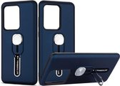 Voor Galaxy S20 Ultra schokbestendig TPU + pc beschermhoes met houder (blauw)