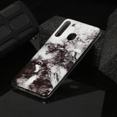 Voor Galaxy A21 Marble Pattern Soft TPU beschermhoes (zwart wit)