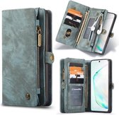 Voor Galaxy S20 CaseMe Afneembare multifunctionele horizontale flip lederen tas, met kaartsleuf & houder & rits portemonnee & fotolijst (groen)