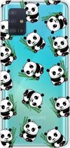 Voor Galaxy A71 Painted TPU beschermhoes (Panda)