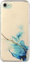 Holle marmeren patroon TPU rechte rand fijn gat beschermhoes voor iPhone 6 (blauw)