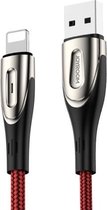 JOYROOM S-M411 Sharp-serie 3A 8-pins interface opladen + transmissie Nylon gevlochten datakabel met druppelvormig indicatielampje, kabellengte: 2 m (rood)