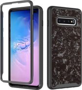 Voor Samsung Galaxy S10 + 3 in 1 kaart PC + TPU schokbestendige beschermhoes (zwart schelppatroon)