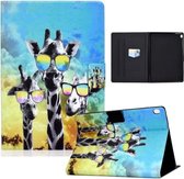 Voor Lenovo Tab M10 Gekleurde Tekening Horizontale Flip Leren Case met Houder & Kaartsleuven & Slaap / Wekfunctie (Gebrilde Herten)