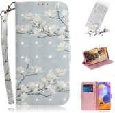 Voor Galaxy A31 3D Gekleurde Tekening Horizontale Flip Leren Case met Houder & Kaartsleuf & Portemonnee & Lanyard (Magnolia)