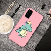 Voor Galaxy S20 + Cartoon Animal Pattern Shockproof TPU beschermhoes (Pink Crocodile Bird)