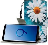Voor Galaxy S9 Plus Gekleurde Tekening Horizontale Flip Leren Case met Houder & Kaartsleuf & Portemonnee (Chrysanthemum)