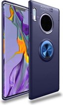 Voor Huawei Mate 30 Pro Lenuo schokbestendig TPU-hoesje met onzichtbare houder (blauw)