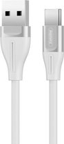 REMAX RC-075a 1 m 2,1 A USB naar USB-C / Type-C Jell datakabel (wit)