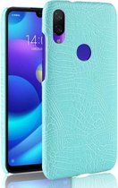Schokbestendige krokodiltextuur pc + PU-hoes voor Xiaomi Redmi 7 (groen)