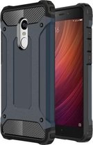 Voor Xiaomi Redmi Note 4 Tough Armor TPU + PC combinatiebehuizing (donkerblauw)