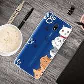 Voor Xiaomi Redmi 8A Lucency Painted TPU Protective (Meow Meow)