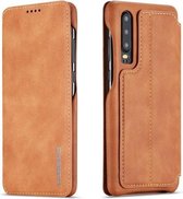 Voor Huawei P30 Hon Ancient Series lederen tas met kaartsleuven & houder & portemonnee (bruin)