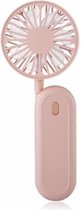 LN2 hangende nek kleine ventilator Outdoor opvouwbare USB luie handventilator (roze)