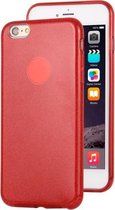 Voor iPhone 6 Plus TPU Glitter All-inclusive beschermhoes (rood)