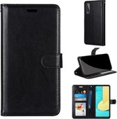 Voor LG Stylo 7 5G Pure Kleur Horizontale Flip PU lederen tas met houder & kaartsleuven & portemonnee & fotolijst (zwart)