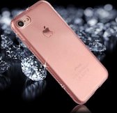 Voor iPhone SE 2020 & 8 & 7 Diamond Border TPU transparante beschermhoes achterkant (roze)
