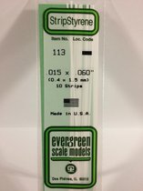 Evergreen 113 Strip 0,4mmX1,5mmX35cm - 10 stuks
