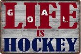 Retro Muur Decoratie uit Metaal Hockey 20x30cm DU-7008