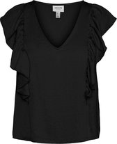 Vero Moda Top Vmprima Sl V-neck Top Vma 10248895 Black Dames Maat - XL