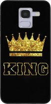 - ADEL Siliconen Back Cover Softcase Hoesje Geschikt voor Samsung Galaxy J6 (2018) - King Koning