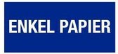 Enkel papier sticker 300 x 150 mm