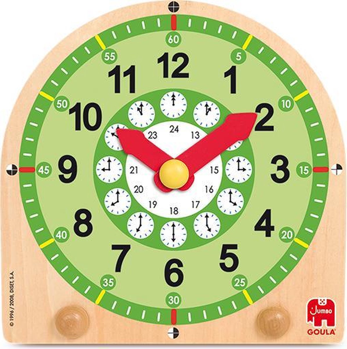 Horloge enfant magnétique Navaris beige - Apprentissage précoce - Carte  éducative avec