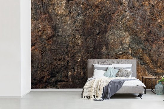 Behang Structuur donkere rotsen - Breedte 600 cm x hoogte 400 cm bol.com