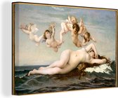 Canvas Schilderij De geboorte van Venus - schilderij van Alexandre Cabanel - 90x60 cm - Wanddecoratie