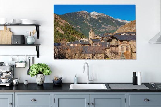 Canvas schilderij 140x90 cm - Wanddecoratie Ordino in Andorra - Muurdecoratie woonkamer - Slaapkamer decoratie - Kamer accessoires - Schilderijen op canvas