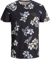 Jack & Jones T-shirt Jorhazy Aop Tee Ss Crew Neck 12188292 Dark Navy Mannen Maat - M