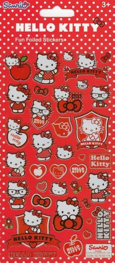 Set De 20 Autocollants Muraux Hello Kitty En Mousse 3D, Lavables, Décoration Chambre Enfant