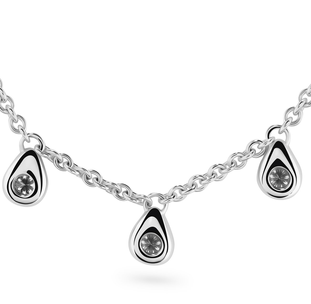 Orphelia TR-004/1 - Ketting - 18 Karaat Witgoud / Diamant 0.30 ct