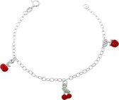 Orphelia Silver - ZA-7149 - Kinderarmband met Rode Hangers - 17 cm