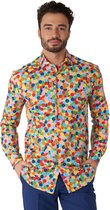 OppoSuits Confetteroni Shirt - Heren Overhemd - Casual Confetti Print - Meerkleurig - Maat EU 49/50