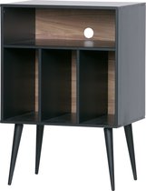 WOOOD James Kastje - Grenen - Zwart/Noten - 83x60x44