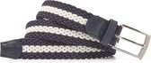 Mees | Riem gevlochten navy/beige