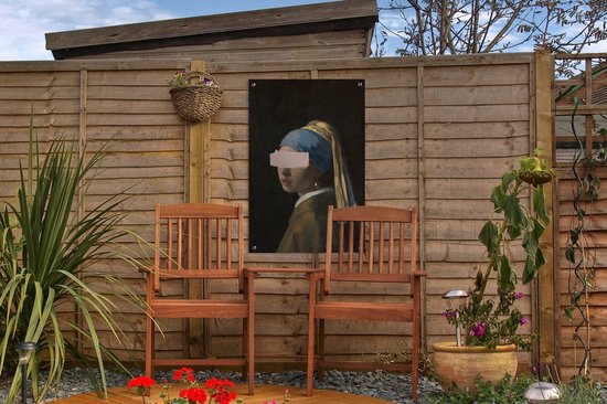 Décoré du vieux maître Johannes Vermeer au trait de peinture 40x60 cm