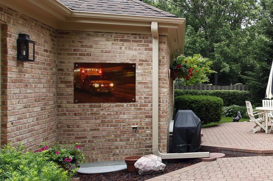 Affiche de jardin d'ambulance à conduite rapide 90x60 cm - Toile de jardin / Toile d'extérieur / Peintures pour l'extérieur (décoration de jardin)