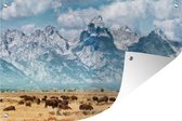 Tuinposter - Tuindoek - Tuinposters buiten - Grand Teton Mountains Amerika - 120x80 cm - Tuin