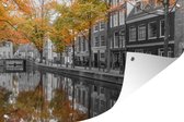 Muurdecoratie Impressie van de Prinsengracht in Amsterdam - 180x120 cm - Tuinposter - Tuindoek - Buitenposter