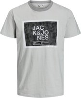 Jack & Jones T-shirt Jcofikes Tee Ss Crew Neck 12188075 Glacier Gray/slim Mannen Maat - L