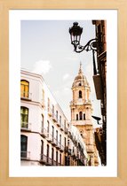 JUNIQE - Poster in houten lijst Malaga -30x45 /Ivoor