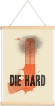 JUNIQE - Posterhanger Die hard -40x60 /Oranje & Zwart