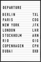 JUNIQE - Poster met kunststof lijst Berlin Departure -13x18 /Wit &